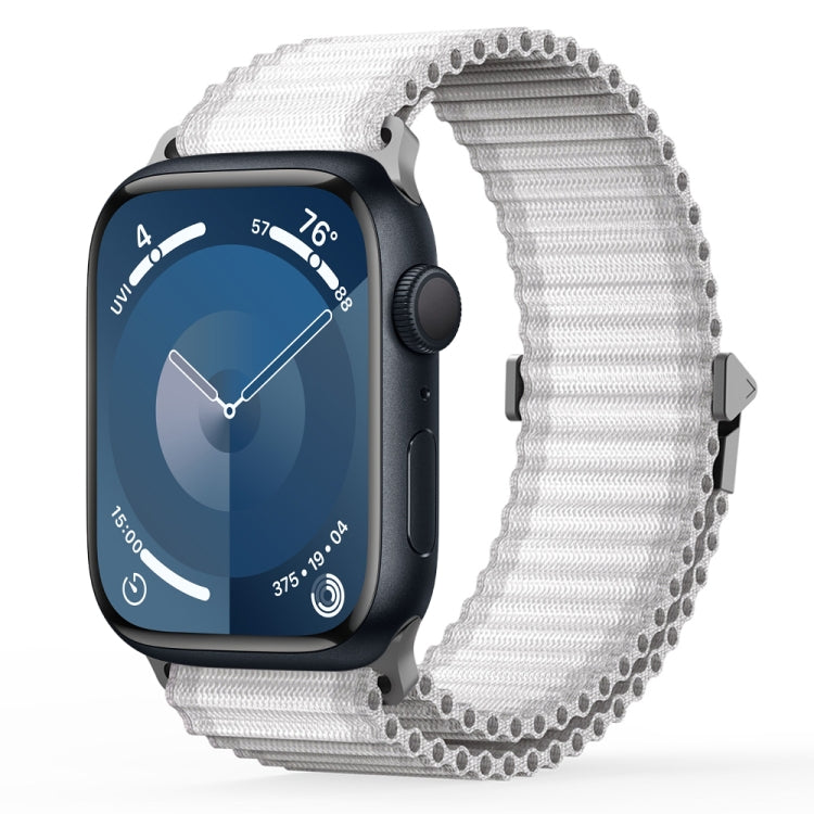 For Apple Watch Series 9 45mm DUX DUCIS YC Series Ocean Nylon Watch Band(White) - Watch Bands by DUX DUCIS | Online Shopping South Africa | PMC Jewellery | Buy Now Pay Later Mobicred