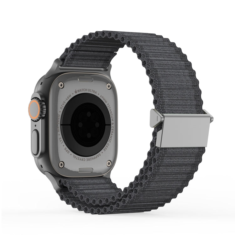 For Apple Watch Series 9 45mm DUX DUCIS YC Series Ocean Nylon Watch Band(Dark Grey) - Watch Bands by DUX DUCIS | Online Shopping South Africa | PMC Jewellery | Buy Now Pay Later Mobicred