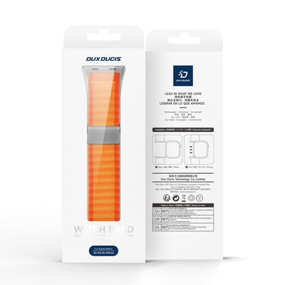 For Apple Watch SE 2022 40mm DUX DUCIS YC Series Ocean Nylon Watch Band(Orange) - Watch Bands by DUX DUCIS | Online Shopping South Africa | PMC Jewellery | Buy Now Pay Later Mobicred