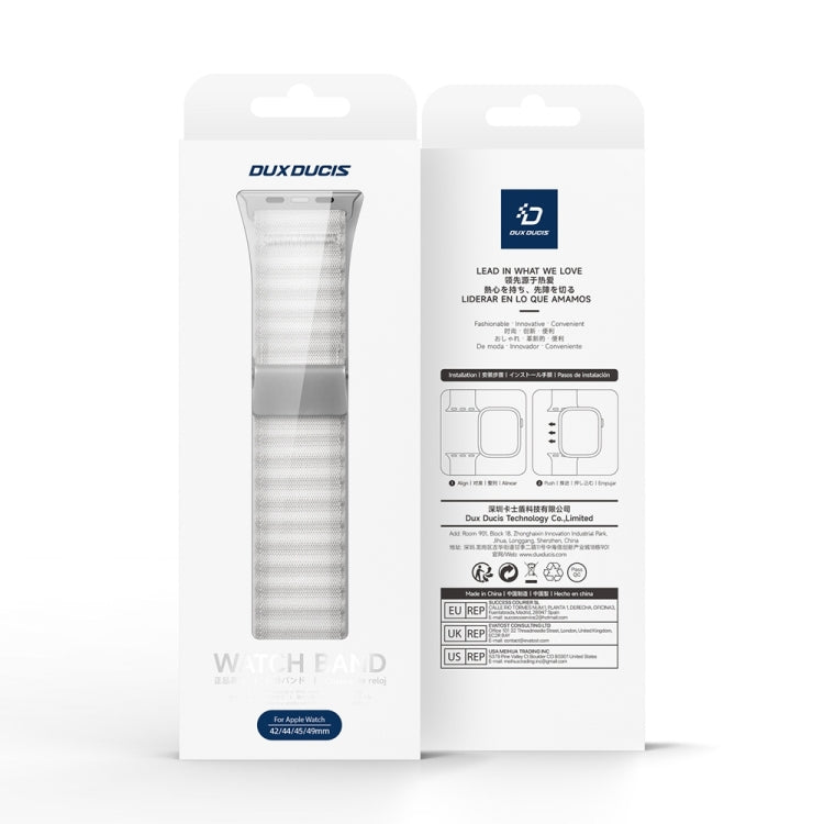 For Apple Watch Series 6 40mm DUX DUCIS YC Series Ocean Nylon Watch Band(White) - Watch Bands by DUX DUCIS | Online Shopping South Africa | PMC Jewellery | Buy Now Pay Later Mobicred