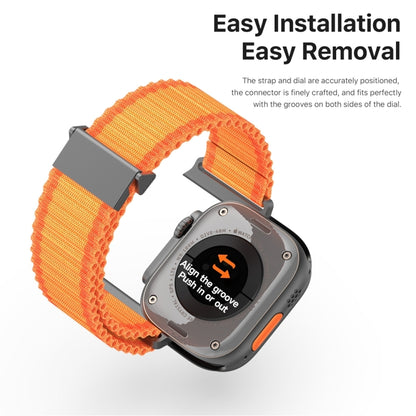 For Apple Watch Series 5 44mm DUX DUCIS YC Series Ocean Nylon Watch Band(Orange) - Watch Bands by DUX DUCIS | Online Shopping South Africa | PMC Jewellery | Buy Now Pay Later Mobicred