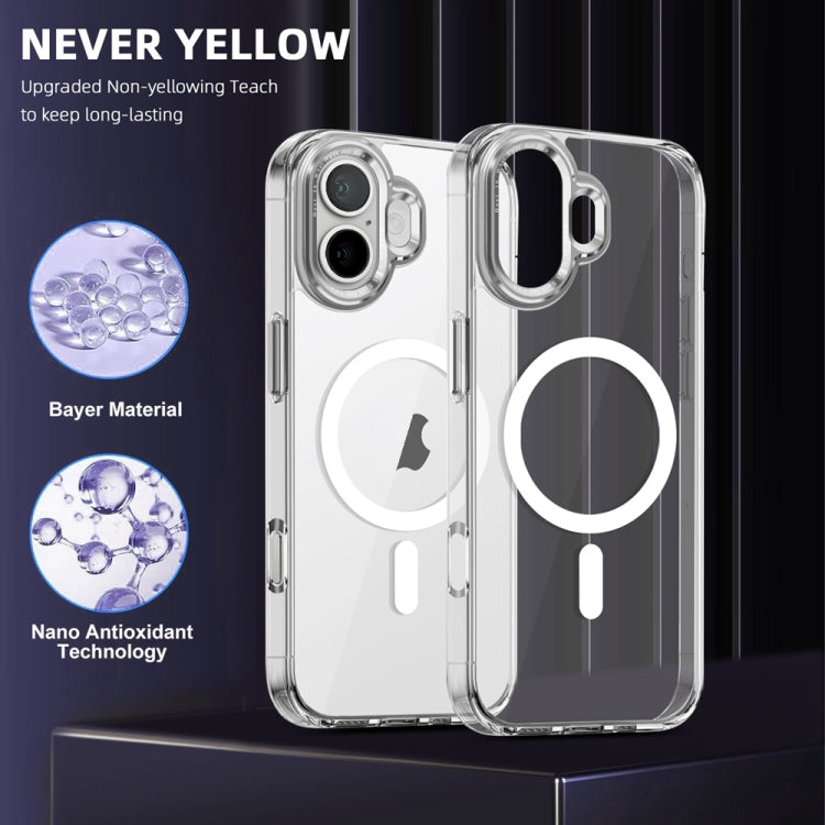 For iPhone 16 Plus Ice Color Magnetic Series Magsafe Magnetic PC Hybrid TPU Phone Case(Transparent) - iPhone 16 Plus Cases by PMC Jewellery | Online Shopping South Africa | PMC Jewellery | Buy Now Pay Later Mobicred