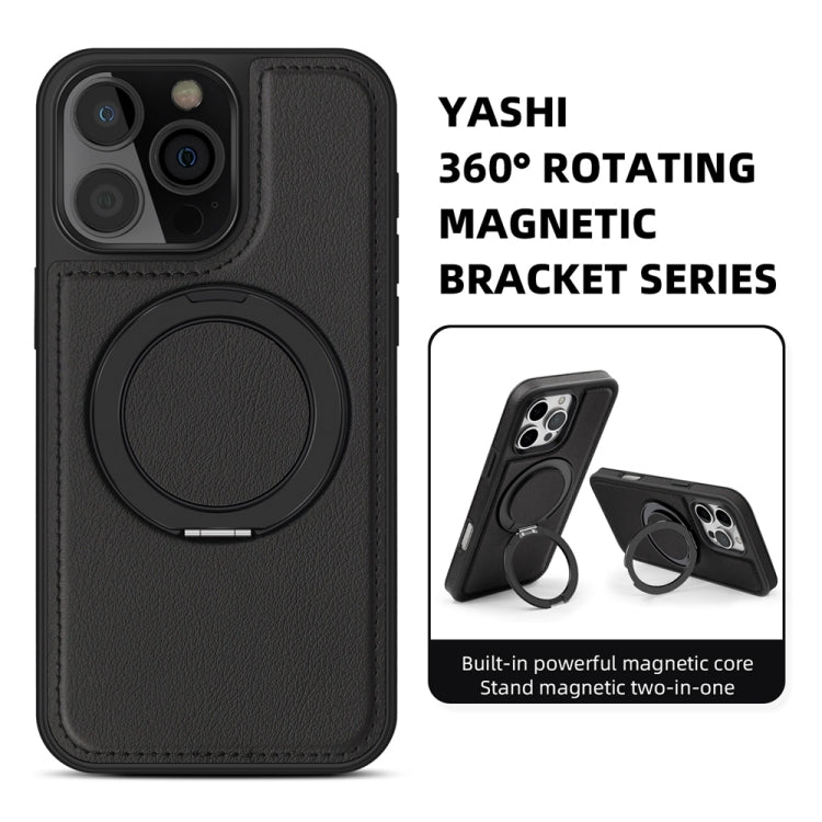 For iPhone 16 Pro Yashi 360 Degree Rotating MagSafe Holder Phone Case(Black) - iPhone 16 Pro Cases by PMC Jewellery | Online Shopping South Africa | PMC Jewellery | Buy Now Pay Later Mobicred