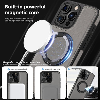 For iPhone 16 Plus Yashi 360 Degree Rotating MagSafe Holder Phone Case(Grey) - iPhone 16 Plus Cases by PMC Jewellery | Online Shopping South Africa | PMC Jewellery | Buy Now Pay Later Mobicred