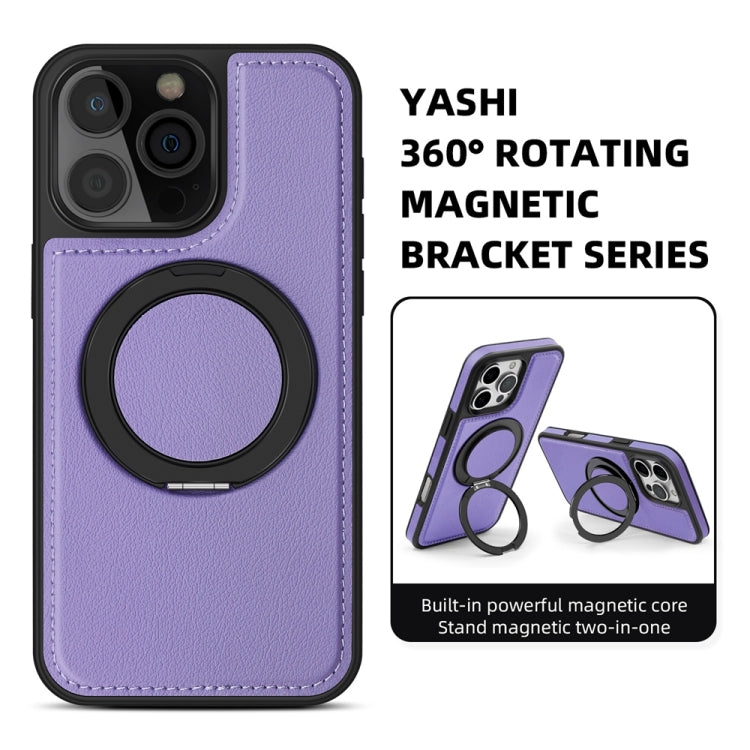 For iPhone 16 Plus Yashi 360 Degree Rotating MagSafe Holder Phone Case(Purple) - iPhone 16 Plus Cases by PMC Jewellery | Online Shopping South Africa | PMC Jewellery | Buy Now Pay Later Mobicred