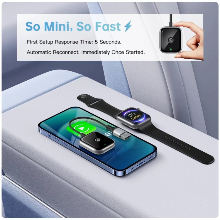 For iPhone Car Apple CarPlay Box Wired to Wireless Adapter(Black) - free shipping - PMC Jewellery - Order now!