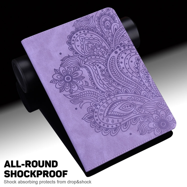 For Honor Pad 8 Peacock Embossed Pattern Leather Tablet Case(Purple) - Honor by PMC TechLife | Online Shopping South Africa | PMC TechLife | Buy Now Pay Later Mobicred