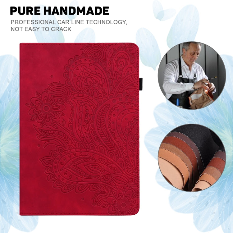 For Honor Pad X9 Peacock Embossed Pattern Leather Tablet Case(Red) - Honor by PMC TechLife | Online Shopping South Africa | PMC TechLife | Buy Now Pay Later Mobicred