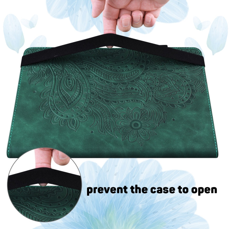 For Honor Pad X9 Peacock Embossed Pattern Leather Tablet Case(Green) - Honor by PMC TechLife | Online Shopping South Africa | PMC TechLife | Buy Now Pay Later Mobicred
