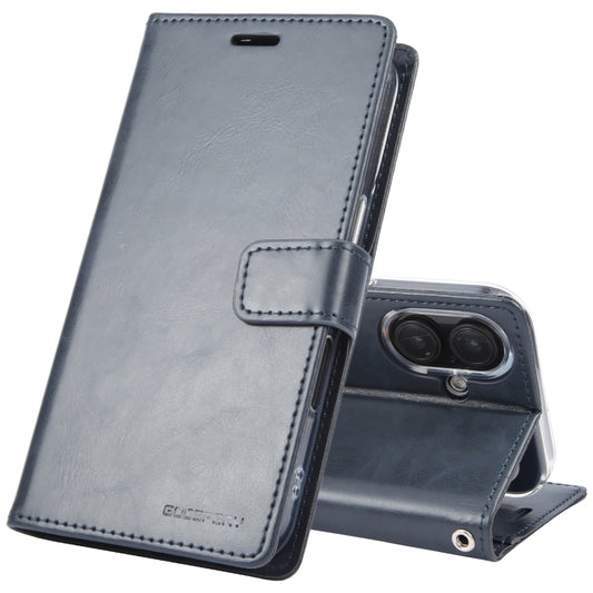 For iPhone 16 GOOSPERY BLUE MOON Crazy Horse Texture Leather Phone Case(Dark Blue) - iPhone 16 Cases by GOOSPERY | Online Shopping South Africa | PMC Jewellery | Buy Now Pay Later Mobicred