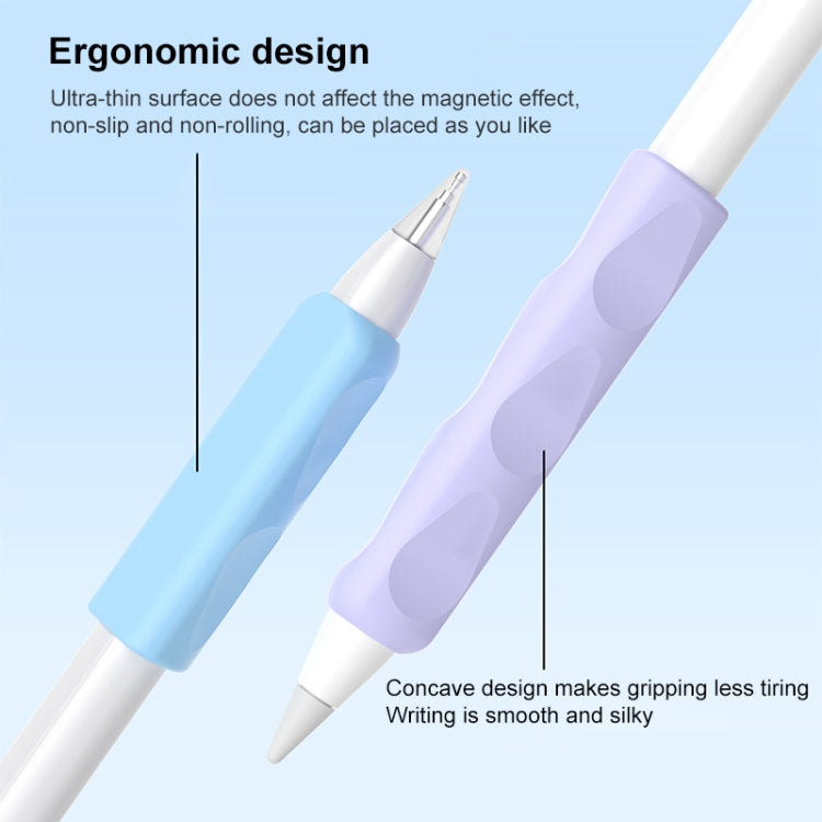 For Apple Pencil & Huawei M-Pencil Series Universal Stylus Silicone Protective Grip Cover(White) - Pencil Accessories by PMC Jewellery | Online Shopping South Africa | PMC Jewellery | Buy Now Pay Later Mobicred