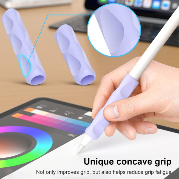 For Apple Pencil & Huawei M-Pencil Series Universal Stylus Silicone Protective Grip Cover(Grey) - Pencil Accessories by PMC Jewellery | Online Shopping South Africa | PMC Jewellery | Buy Now Pay Later Mobicred