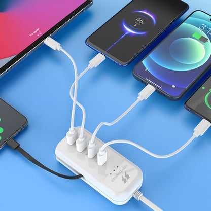 5 in 1 2 x PD 66W, 2 x USB Fast Charger Smart Power Socket, Length:1m(EU Plug) - Multifunction Charger by PMC Jewellery | Online Shopping South Africa | PMC Jewellery | Buy Now Pay Later Mobicred