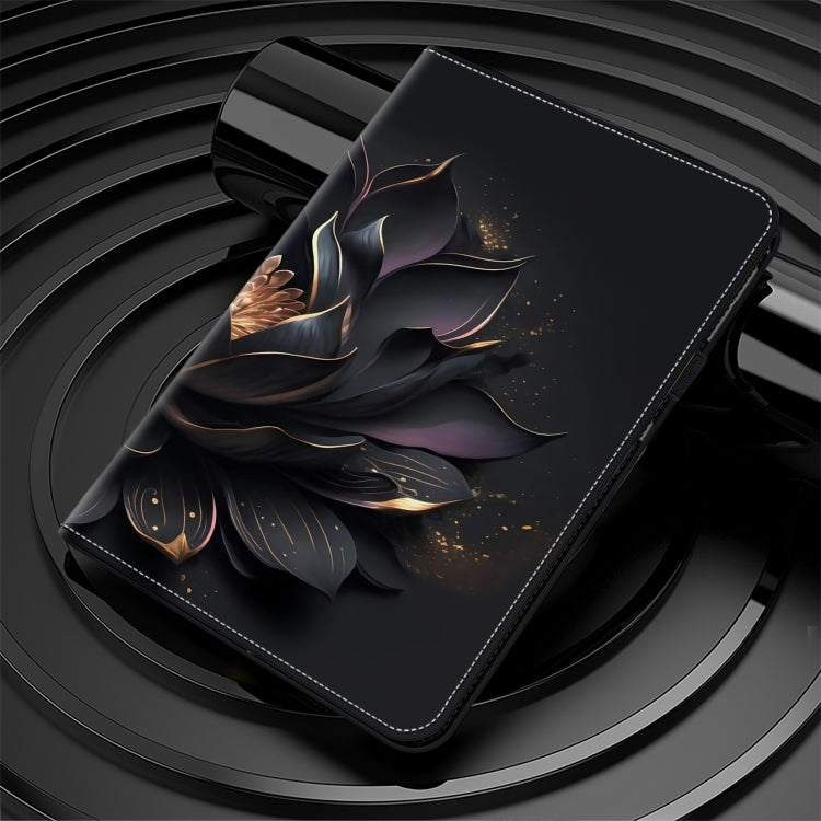 For Honor Pad 8 Crystal Texture Painted Leather Tablet Case(Purple Lotus) - Honor by PMC TechLife | Online Shopping South Africa | PMC TechLife | Buy Now Pay Later Mobicred