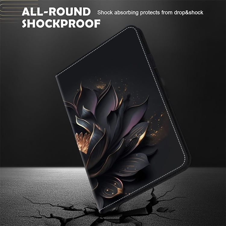 For Honor Pad 8 Crystal Texture Painted Leather Tablet Case(Purple Lotus) - Honor by PMC TechLife | Online Shopping South Africa | PMC TechLife | Buy Now Pay Later Mobicred