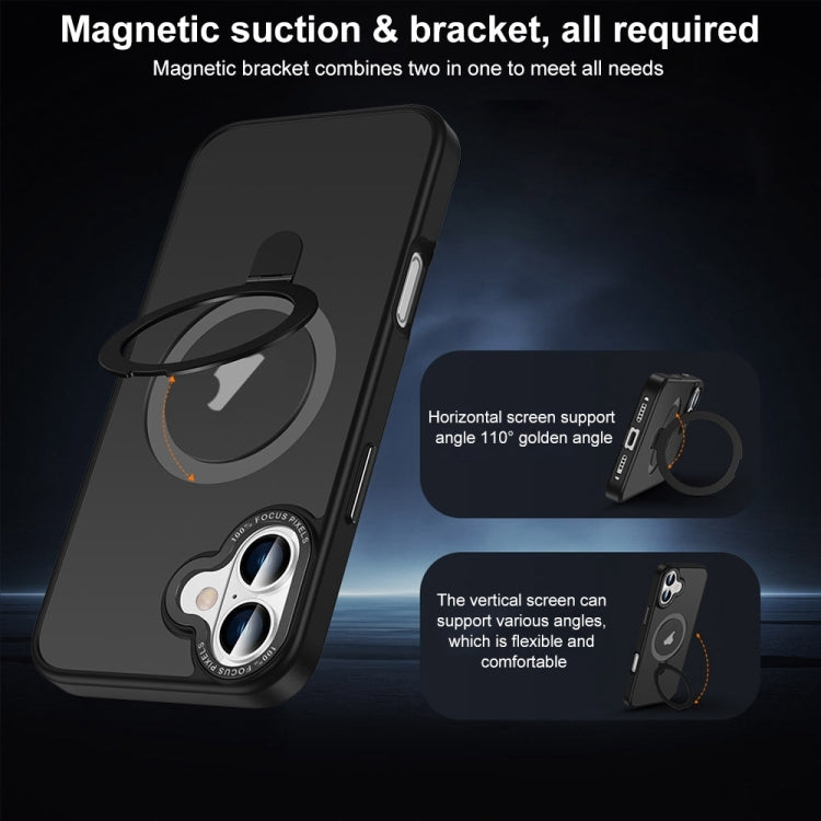 For iPhone 16 Pro Skin Feel MagSafe Magnetic Holder Phone Case(Bronze Gold) - iPhone 16 Pro Cases by PMC Jewellery | Online Shopping South Africa | PMC Jewellery | Buy Now Pay Later Mobicred