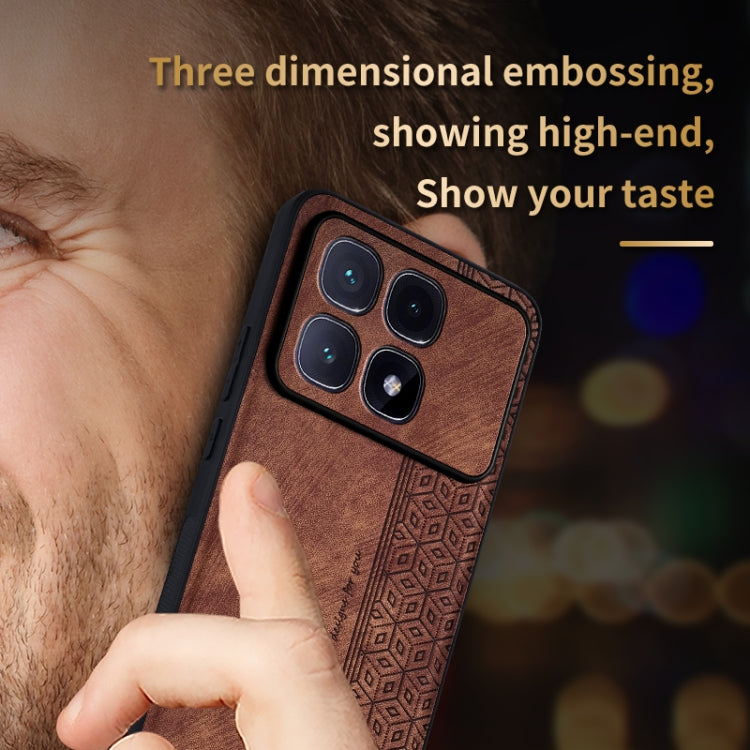 For Redmi K70 Ultra AZNS 3D Embossed Skin Feel Phone Case(Brown) - Xiaomi Cases by AZNS | Online Shopping South Africa | PMC Jewellery | Buy Now Pay Later Mobicred