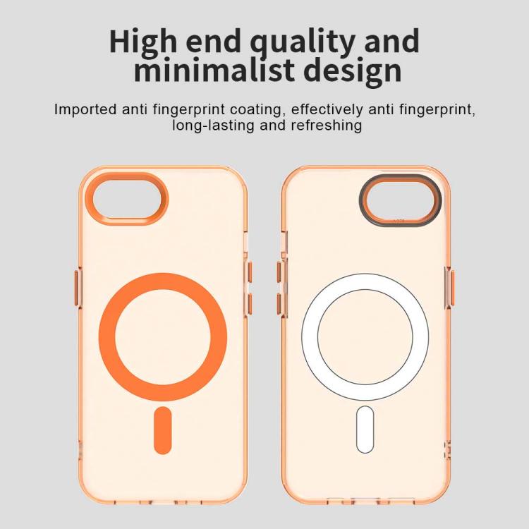 For iPhone 16e Candy Magsafe PC Hybrid TPU Phone Case(Orange) - iPhone 16e Cases by PMC TechLife | Online Shopping South Africa | PMC TechLife | Buy Now Pay Later Mobicred