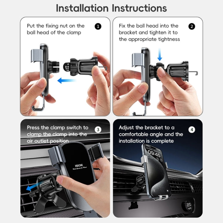 WEKOME WA-S58 K-Captain Metal Car Air Outlet Gravity Holder(Tarnish) - free shipping - PMC Jewellery - Order now!