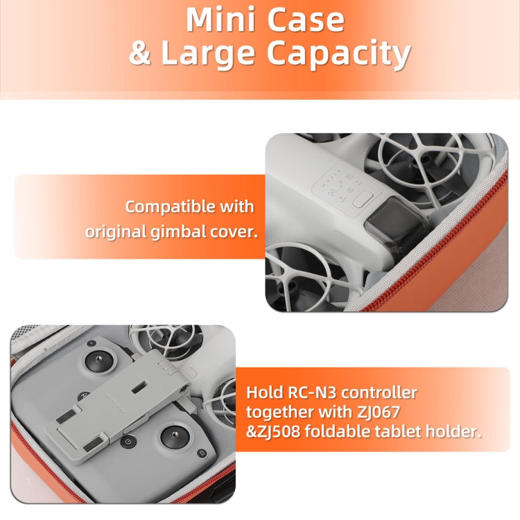 For DJI Neo Sunnylife Drone Batteries Kit Storage Case Box Suitcase(Orange) - free shipping - PMC TechLife - Order now!