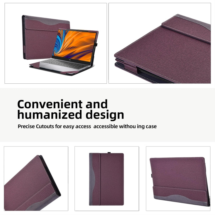 For Dell Latitude 3430 14 inch Leather Laptop Shockproof Protective Case(Black) - Screen & Keyboard Cover by PMC Jewellery | Online Shopping South Africa | PMC Jewellery | Buy Now Pay Later Mobicred