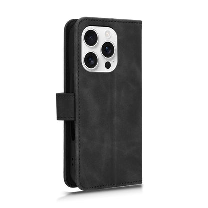 For iPhone 16 Pro Max Skin Feel Magnetic Flip Leather Phone Case(Black) - iPhone 16 Pro Max Cases by PMC Jewellery | Online Shopping South Africa | PMC Jewellery | Buy Now Pay Later Mobicred