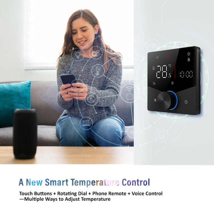 BHT-009GALW-MT Water Heating WiFi  WiFi Smart Home LED Thermostat with Matter(Black) - Thermostat & Thermometer by PMC Jewellery | Online Shopping South Africa | PMC Jewellery | Buy Now Pay Later Mobicred