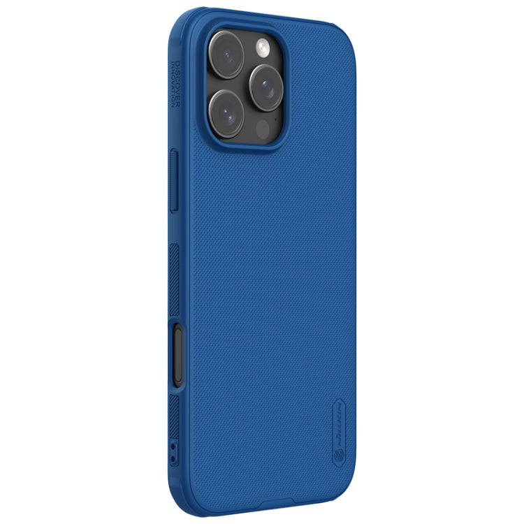 For iPhone 16 Pro NILLKIN Frosted Shield Pro PC + TPU Phone Case(Blue) - iPhone 16 Pro Cases by NILLKIN | Online Shopping South Africa | PMC Jewellery | Buy Now Pay Later Mobicred