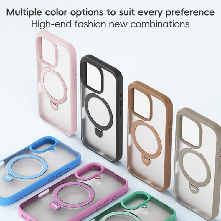 For iPhone 16 Plus ZGA Magsafe Holder PC Hybrid TPU Phone Case(Blue) - iPhone 16 Plus Cases by ZGA | Online Shopping South Africa | PMC Jewellery | Buy Now Pay Later Mobicred