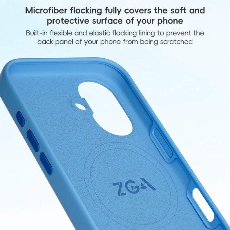 For iPhone 16 Plus ZGA Colorful Liquid Silicone Magsafe Phone Case(Black) - iPhone 16 Plus Cases by ZGA | Online Shopping South Africa | PMC Jewellery | Buy Now Pay Later Mobicred