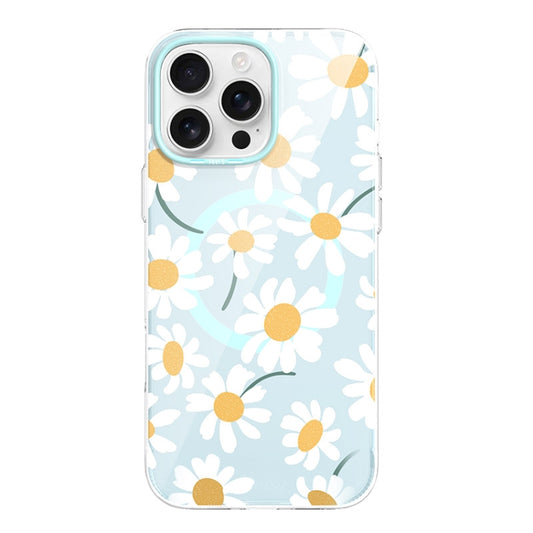 For iPhone 16 Pro TGVIS Grace Series MagSafe Magnetic Phone Case(Daisy) - iPhone 16 Pro Cases by TGVIS | Online Shopping South Africa | PMC Jewellery | Buy Now Pay Later Mobicred