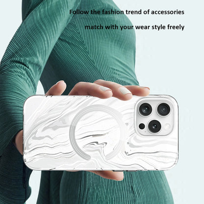 For iPhone 16 Pro TGVIS Grace Series MagSafe Magnetic Phone Case(Mirror Flower) - iPhone 16 Pro Cases by TGVIS | Online Shopping South Africa | PMC Jewellery | Buy Now Pay Later Mobicred