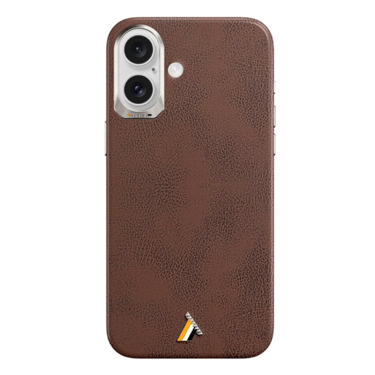 For iPhone 16 TGVIS VIDA Series MagSafe Magnetic PU Leather Phone Case(Brown) - iPhone 16 Cases by TGVIS | Online Shopping South Africa | PMC Jewellery | Buy Now Pay Later Mobicred