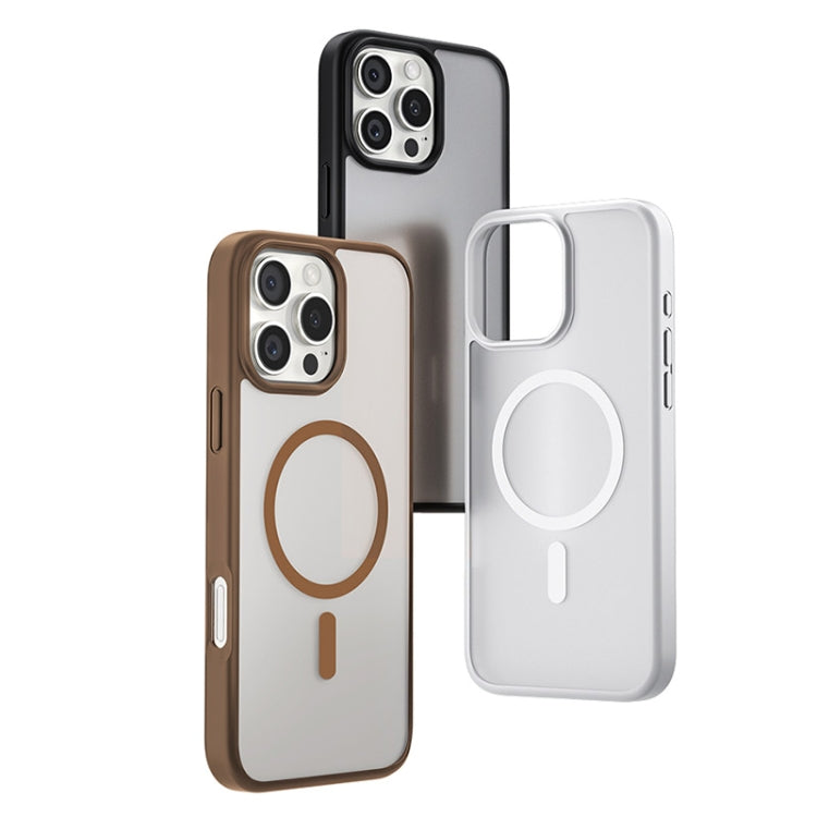 For iPhone 16 Plus TGVIS GRACE Series MagSafe Frosted Translucent Phone Case(White) - iPhone 16 Plus Cases by TGVIS | Online Shopping South Africa | PMC Jewellery | Buy Now Pay Later Mobicred