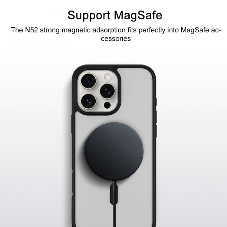 For iPhone 16 Plus TGVIS GRACE Series MagSafe Frosted Translucent Phone Case(White) - iPhone 16 Plus Cases by TGVIS | Online Shopping South Africa | PMC Jewellery | Buy Now Pay Later Mobicred