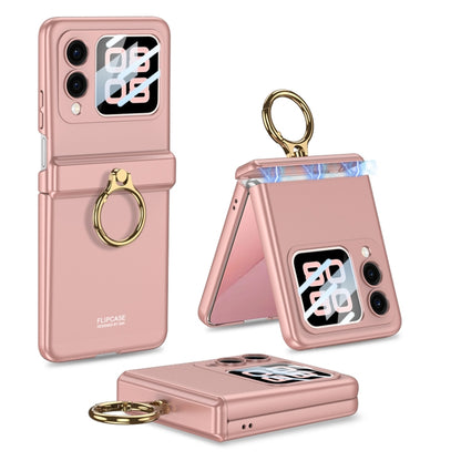 For Huawei nova Flip GKK Integrated Magnetic Hinged Flip Case with Ring Holder(Pink) - Huawei Cases by GKK | Online Shopping South Africa | PMC Jewellery | Buy Now Pay Later Mobicred