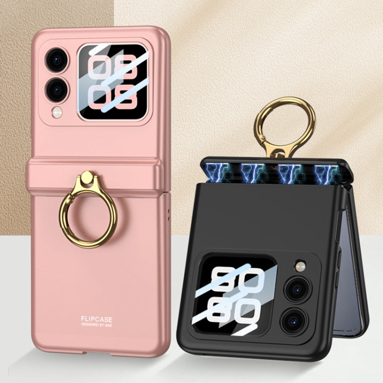 For Huawei nova Flip GKK Integrated Magnetic Hinged Flip Case with Ring Holder(Black) - free shipping - PMC Jewellery - Order now!