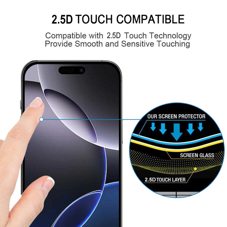 For iPhone 16 Pro Max 25pcs Full Glue Screen Tempered Glass Film - iPhone 16 Pro Max Tempered Glass by PMC Jewellery | Online Shopping South Africa | PMC Jewellery | Buy Now Pay Later Mobicred