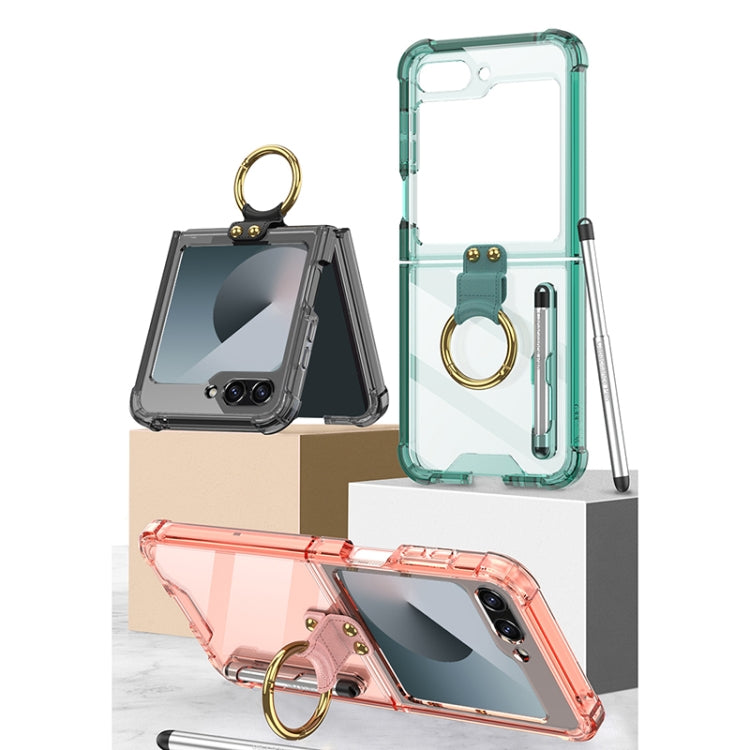 For Samsung Galaxy Z Flip6 / Flip7 FE GKK Airbag Protective Phone Case with Ring & Pen(Transparent) - free shipping - PMC Jewellery - Order now!
