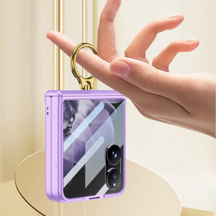 For Xiaomi Mix Flip GKK Integrated Magnetic Hinged Flip Case with Ring Holder(Purple) - Mix Flip Cases by GKK | Online Shopping South Africa | PMC Jewellery | Buy Now Pay Later Mobicred