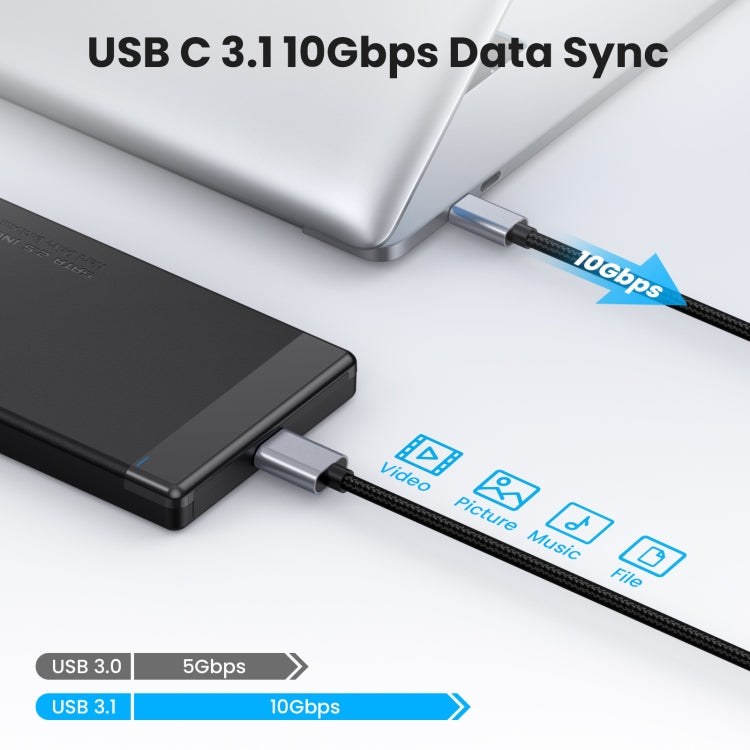 10Gbps USB-C / Type-C 3.1 to Micro B Mobile Hard Disk Adapter Cable, Length:3m - Cable & Adapters by PMC TechLife | Online Shopping South Africa | PMC TechLife | Buy Now Pay Later Mobicred