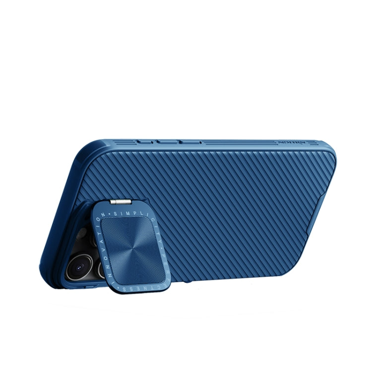 For iPhone 16 Pro Max NILLKIN Black Mirror Prop CD Texture Mirror Phone Case(Blue) - free shipping - PMC Jewellery - Order now!