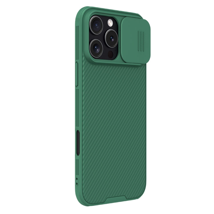 For iPhone 16 Pro Max NILLKIN CamShield Pro PC Phone Case(Green) - iPhone 16 Pro Max Cases by NILLKIN | Online Shopping South Africa | PMC Jewellery | Buy Now Pay Later Mobicred