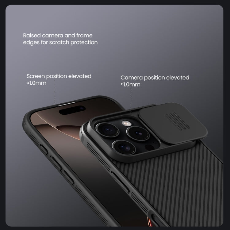 For iPhone 16 Pro Max NILLKIN CamShield Pro PC Phone Case(Grey) - iPhone 16 Pro Max Cases by NILLKIN | Online Shopping South Africa | PMC Jewellery | Buy Now Pay Later Mobicred