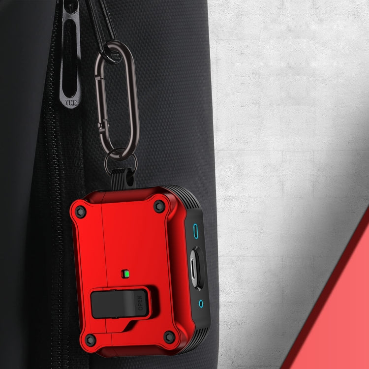 For AirPods 4 Eagle Shockproof Earphone Protective Case with Switch(Purple) - For AirPods 4 by PMC Jewellery | Online Shopping South Africa | PMC Jewellery | Buy Now Pay Later Mobicred