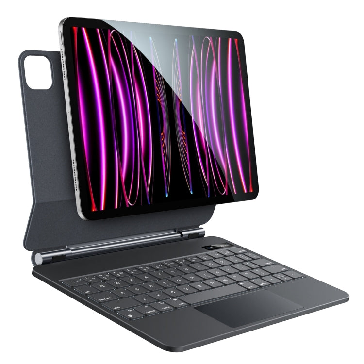 For iPad Pro 12.9 2020 / 2018 Yesido Dual-sided Clip Digital Display Magnetic Keyboard Leather Case(Black) - For iPad Pro by Yesido | Online Shopping South Africa | PMC Jewellery | Buy Now Pay Later Mobicred