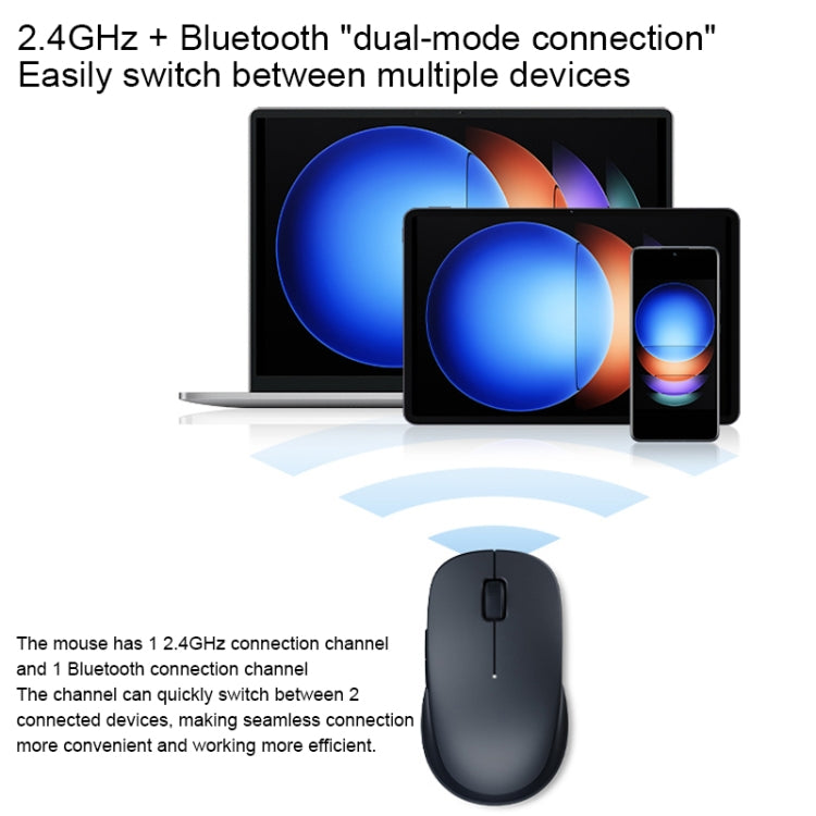 Original Xiaomi XMSMSB01YM 1200DPI Bluetooth Dual Mode Wireless Mouse 2(Black) - Wireless Mice by Xiaomi | Online Shopping South Africa | PMC Jewellery | Buy Now Pay Later Mobicred