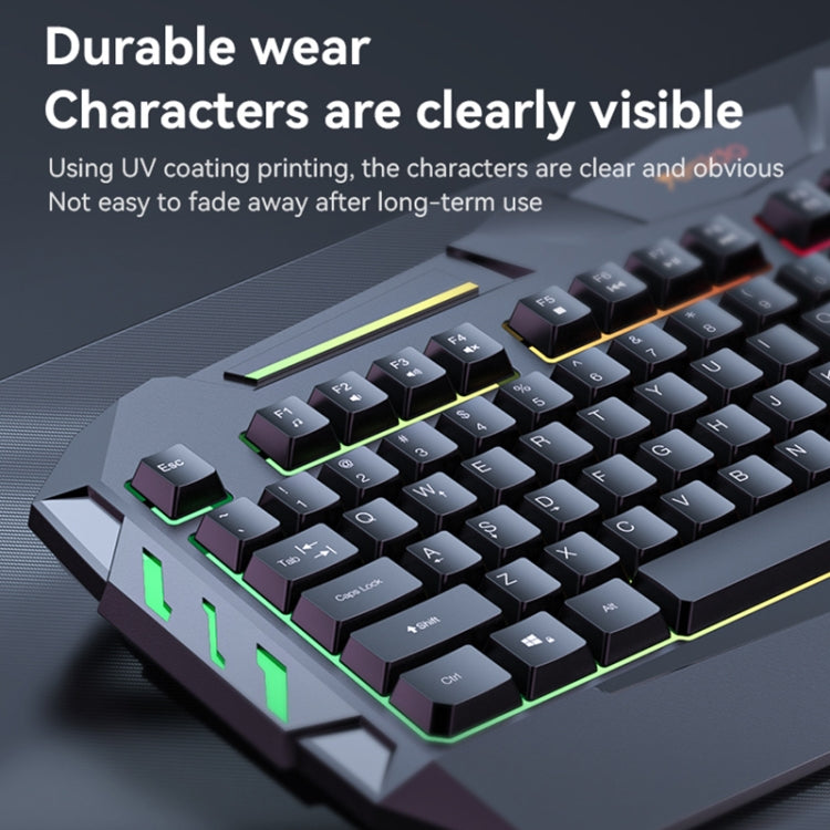 Yesido KB21 104-key 1.5m USB Wired Keyboard with Breathing Light(Black) - Wired Keyboard by Yesido | Online Shopping South Africa | PMC Jewellery | Buy Now Pay Later Mobicred