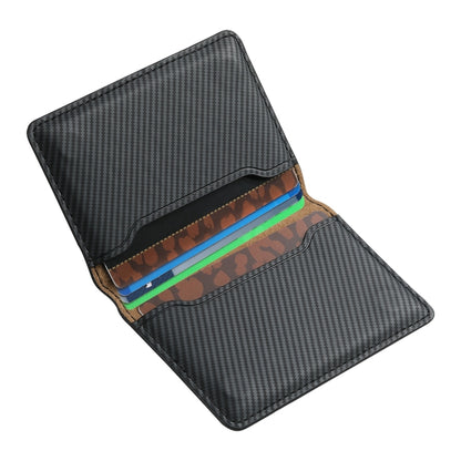 Denior V13 Magsafe Wallet Carbon Fiber Texture Leather Magnetic Card Holder Bag(Black) - Others Accessories by Denior | Online Shopping South Africa | PMC Jewellery | Buy Now Pay Later Mobicred