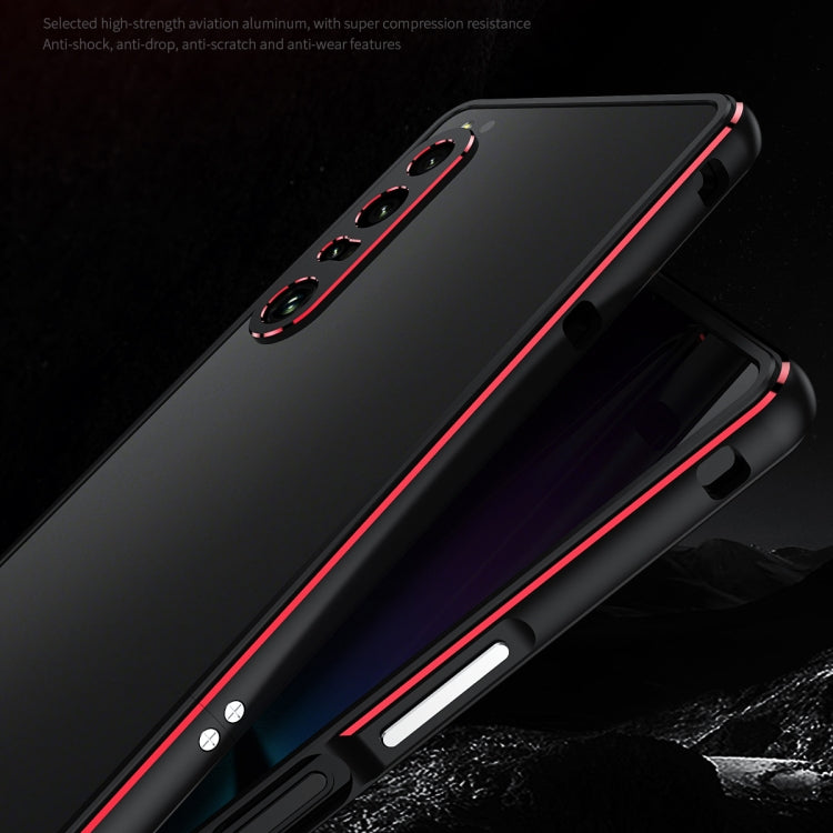 For Sony Xperia 1 VI Aurora Series Lens Protector + Metal Frame Protective Phone Case(Silver) - Google Cases by PMC TechLife | Online Shopping South Africa | PMC TechLife | Buy Now Pay Later Mobicred